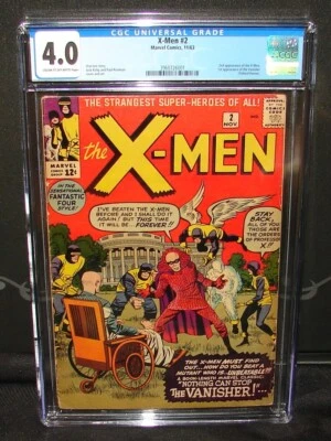 X-MEN #2 VG 4.0 CGC KEY ISSUE 2nd X-Men Appearance 1st Vanisher! Classic Kirby - Image 1 of 3