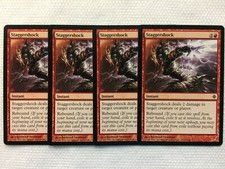 MTG 4x Staggershock Rise of the Eldrazi Modern Pauper Magic the Gathering x4 NM