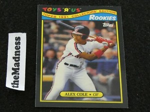 1991 Topps Toy R Us Rookies Alex Cole Baseball Card #5 Cleveland Indians