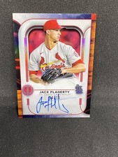 2022 Topps Tribute Jack Flaherty Red Auto /10 St. Louis Cardinals Color Match
