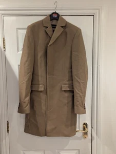 Jaeger Wool cashmere blend Camel Overcoat size small - Picture 1 of 7