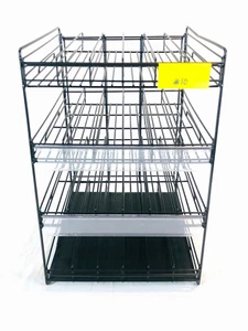Black Retail Wire K Cup 4 Shelf Organizer w/ 24 Slots, 12" W x 13" D x 20" H - Picture 1 of 3