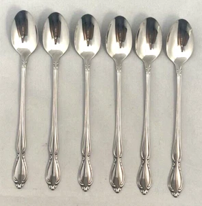 Oneida Silber Deluxe Edelstahl Strathmore 6 Eisteelöffel glänzend EUC - Bild 1 von 3