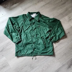 Vintage Pioneer Seed Jacket L USA Made Snap Button Softshell Work Coat Green - Picture 1 of 9