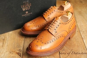 Zapatos Grenson One Cuero Marrón Tostado Triple Ribete Brogue Para Hombre UK 10 G US 11 EU 44 - Imagen 1 de 11