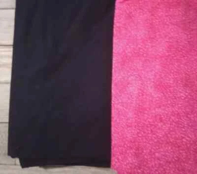 navy blue pink fun fabric length 68 & 23  inch 2pc new - Image 1 of 2