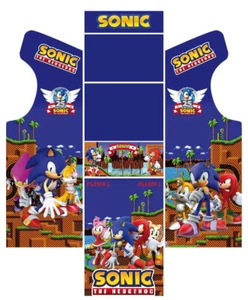 Stickers Borne Arcade (Mame ou Euro ou Personnalisé) - Sonic - Photo 1/7
