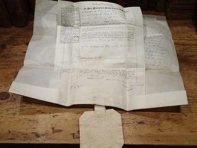 (AK) 1900 Vellum probate , of Edward Young Levisham Kent, Majesty's High Court - Image 1 of 3