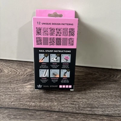 Kit de diseñador de estampillas de arte en uñas PUEEN, placa de estampado de metal 12 patrones #DK31108 Foto 1 de 4