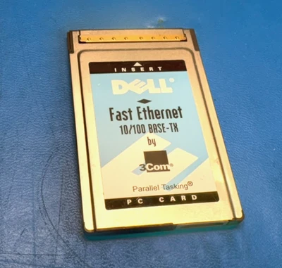 Dell 3Com Fast Ethernet 10/100 Base-Tx LAN Parallel Tasking PC Card 3CCFE575CT-D - Image 1 of 4