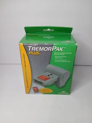 Performace N64 Tremor Pak Plus In Box Complete W Bonus Memory Card  - Image 1 of 4