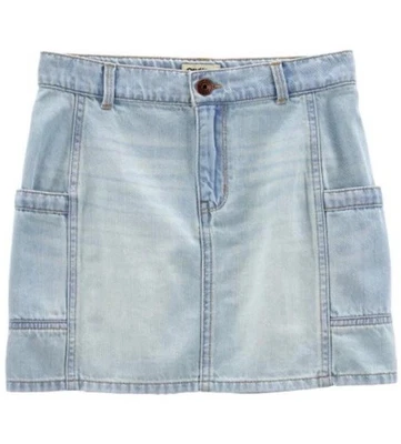 Minifalda vaquera Oshkosh para niñas 7/7A bolsillos lavados ligeros Foto 1 de 4