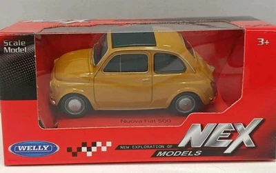 Fiat Nuova 500 1965 Giallo Senape Welly Nex 1:43 Nuovo - Immagine 1 di 4