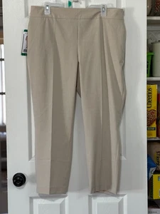 Hilary Radley Women's Crepe Pull-On Pant, Heather Light Sand, XL New with Tags - Picture 1 of 9