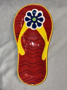 Vintage DEI (Dennis East International) Red Flip-flop Spoon Rest Holder - Picture 1 of 7