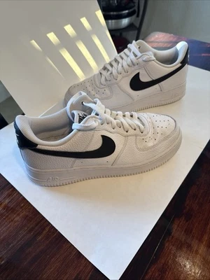 Nike Air Force 1 '07 Low Men's Sneakers White/Black, Size 9M, CT2302-100 - Image 1 of 4