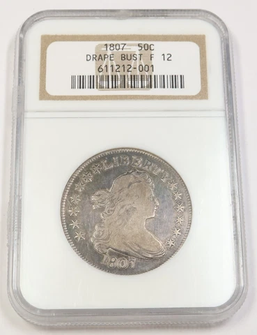 1807 P NGC F12 | Draped Bust Half Dollar - 50c US Coin #41784A Cover