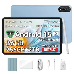 Blackview MEGA 2 Android 15 Tablets 12 Inch 36GB+256GB 2K 9000mAh Widevine L1 - Picture 1 of 12