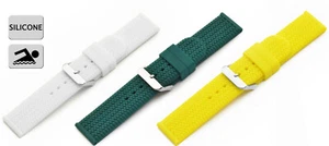 CORREA DE RELOJ DE SILICONA AUTOMOVILISMO IMPERMEABLE NEUMÁTICO DEPORTIVO 22 MM EE. UU. - Imagen 1 de 9