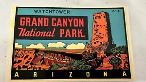 Vintage Grand Canyon national Park watchtower automobile decal Arizona Sticker - Picture 1 of 5