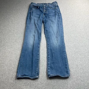 Veronica Beard Jean Women 27 Blue Carly Kick Flare High Rise Button Fly Made USA - Picture 1 of 7