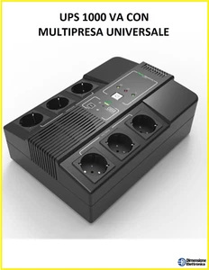 UPS Gruppo di continuità per PC Multistation 1000 220V 1000VA ELSIST con usb 230