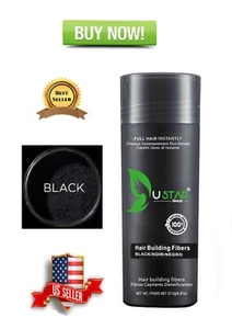 Black Hair Building Fibers Ustar One Bottle 0.97oz/27.5g Free Shipping - Picture 1 of 5