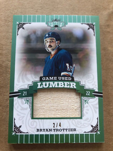 2021/22 LEAF LUMBER GAME USED Bryan BRYAN TROTTIER EMERALD #2/4