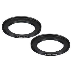 2Pcs Metal Step Up Ring 40.5mm-52mm Camera Lens Filter Adapter Ring Black - Picture 1 of 5