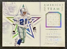 DEION SANDERS 2015 PANINI NATIONAL TREASURES AMERICA’S TEAM JERSEY 37/49 – X1496