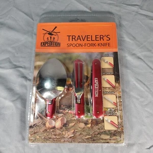Expedition Travelers Spoon Fork Knife Travel Reusable Set Camping Outdoors New - Picture 1 of 4