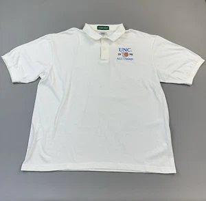 Vintage North Carolina Tarheels Polo Shirt Mens XL White 1998 ACC Champs USA 90s - Picture 1 of 11