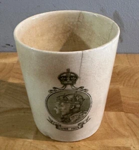 Antique 1902 Edward VII Royal Doulton Coronation Dinner Beaker / Mug - Picture 1 of 4