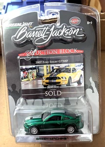 BARRETT-JACKSON - AUCTION BLOCK - GREEN MACHINE - 2007 FORD SHELBY GT500 - 1/64 - Picture 1 of 4