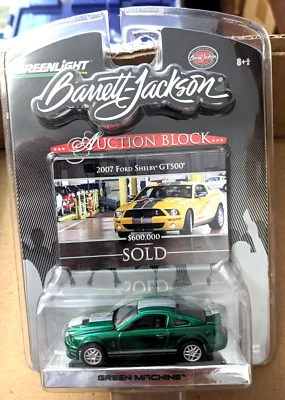 BARRETT-JACKSON - AUCTION BLOCK  - GREEN MACHINE - 2007 FORD SHELBY GT500 - 1/64 - Image 1 of 4