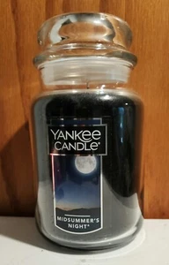 Yankee Kerze MITTSOMMERNACHT großer einzelner Docht 22oz Glaskerze Neu - Bild 1 von 1