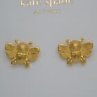Kate Spade Jewery cute BEE bugs Stud Post Earrings Gold tone for girls women NWT