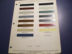 1952 Lincoln & Mercury Autofarben Lackchips Set - Ditzler mit 1951 Lincoln Info - Bild 1 von 5