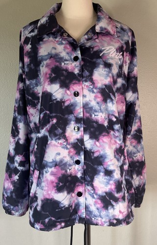 UNDERCOVER Giacca da donna Victoria Secret M ROSA cravatta tinta frangivento a scatto impermeabile foderato