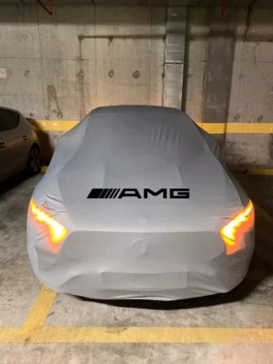 Per Mercedes AMG Telo Copriauto Grigio Antipolvere Antivento Pettine Interno - Immagine 1 di 4