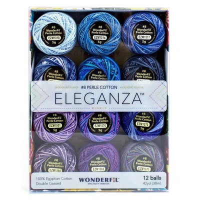 WonderFil 8wt Varigated Eleganza Pack of 12, Celestial - Image 1 of 4