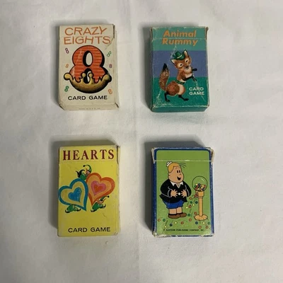 Lote de 4 juegos de cartas vintage de 3 Whitman y 1 sello + 1 folleto de juegos de Kellogg's Foto 1 de 4