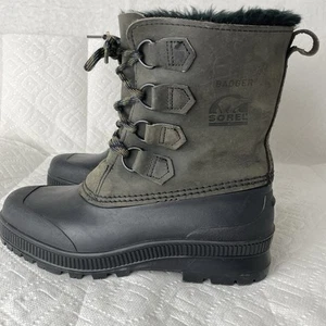 Sorel Boots Women's 8 Water & Snow proof Fur Trim Lace Up Comfort Leather - Picture 1 of 15