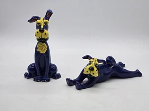 Salero y pimentero azul antropomórfico gran danés perro Swak Lynda Corneille - Imagen 1 de 19