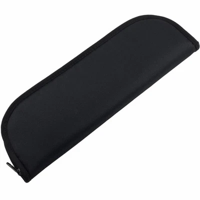 13.5" Zippered Knife Carrying Storage Vinyl Case Pouch Pack Black Cordura