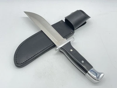 2023 BUCK USA 124 Frontiersman Grande Preto Micarta Camp Bowie com Bainha - Imagem 1 de 4