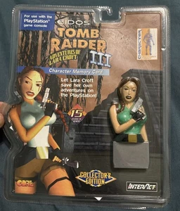 Vtg Tomb Raider III Laura Croft Collectors Edition PS1 Memory Card New Sealed - Picture 1 of 3