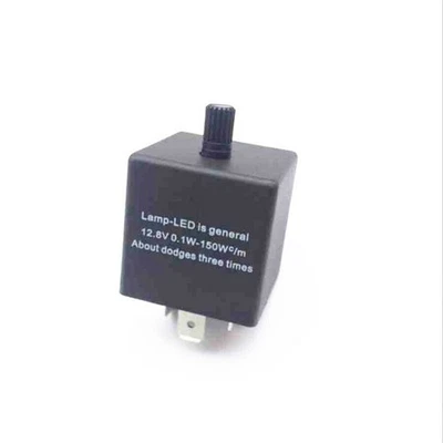 Durable Adjustable 3-Pin Electronic LED Flasher Relay For Car Turn Signal Light - Image 1 of 4