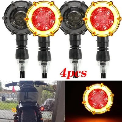 4x LED Turn Signal Indicator Light For Kawasaki Vulcan VN 750 800 900 1500 1600 Foto 1 de 4