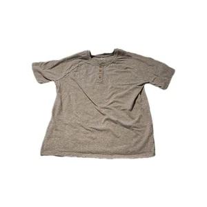 Wonder Nation Boys 14/16 Gray Solid Short Sleeve Shirt 1/4 Button-Up Preowned - Picture 1 of 3